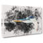 Heron Portrait Watercolour - Wrapped Canvas-56661039