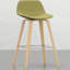 Tabouret Mid-Century (2) - Siège rembourré, placage de bois, repose-pieds, choix de sièges polyvalents pour différentes zones de 2 tabourets de comptoir attrayants, confortables