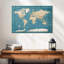 Bouton-poussoir du monde - bleu-106312041