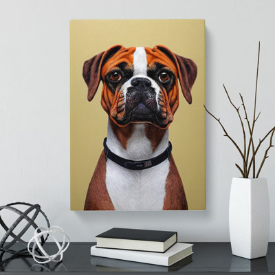 CAN-V0523-290X Boxer Dog Chalk Vol.1 - Wrapped Canvas Print