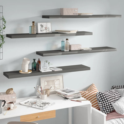 Arsis 4 Piece Metal Floating Shelf