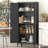 Durable Metal Adjustable 2-Door Storage Cabinet With Shelves, Perfect For Kitchen, Living Room, And Office Organization