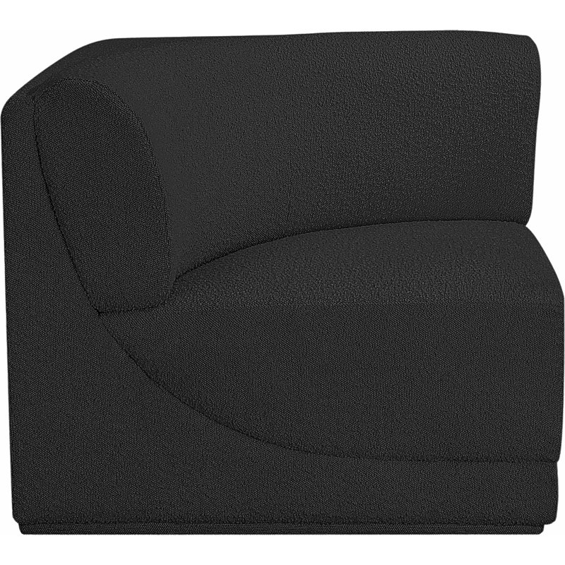 34 de large, Tissu bouclé noir