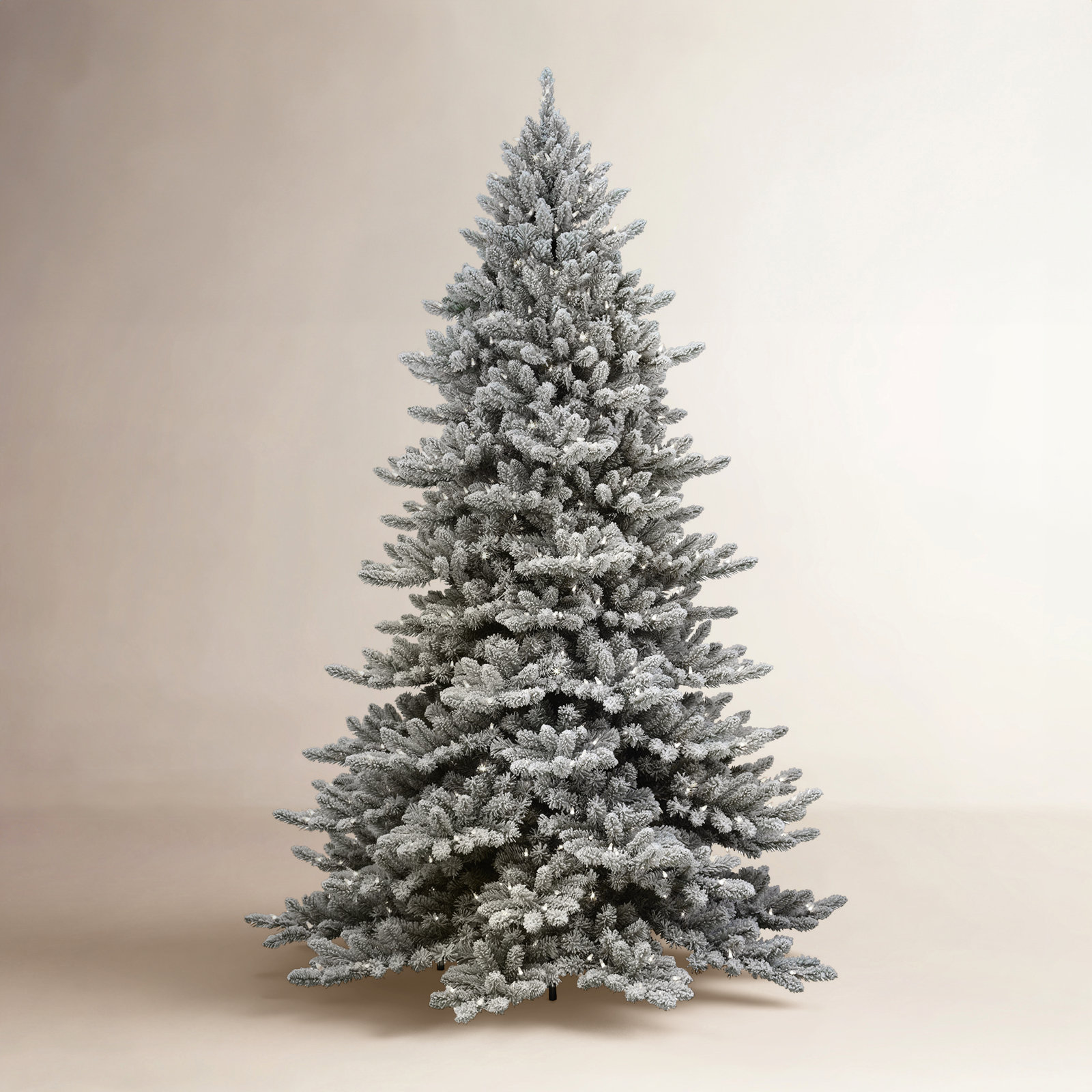 Frosted 9' Pre-Lit Fir Christmas Tree, 9' H