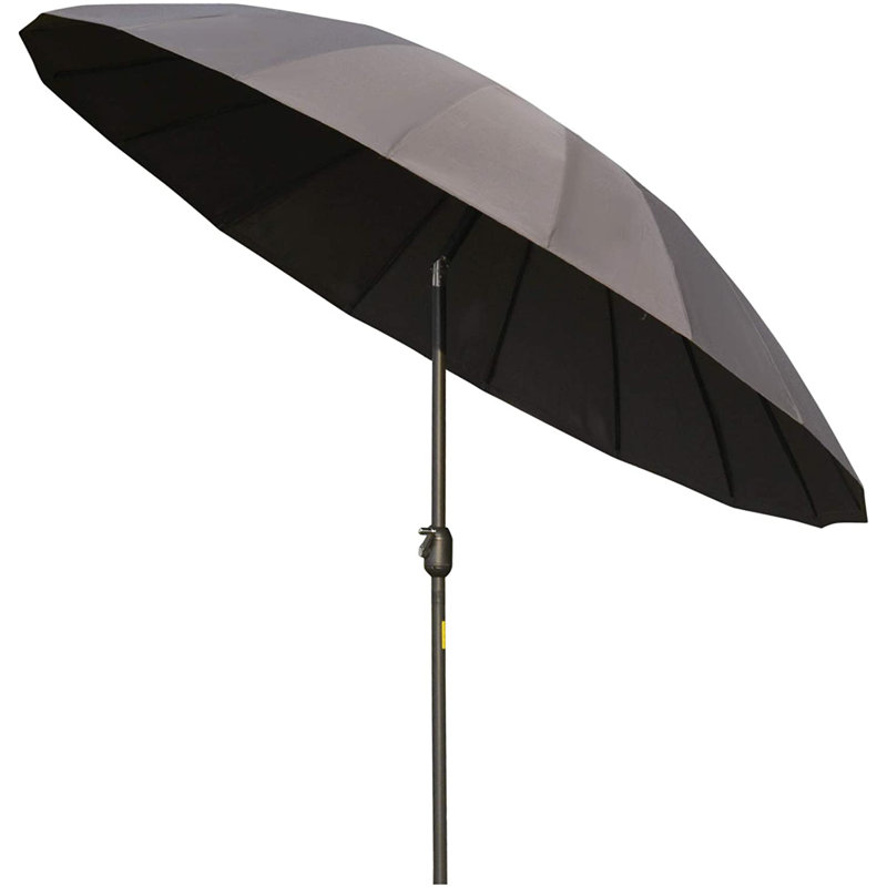 Aarun 279cm Tilt Beach Parasol, Grey
