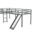 Lit mezzanine simple en L avec échelle et toboggan-1146383252
