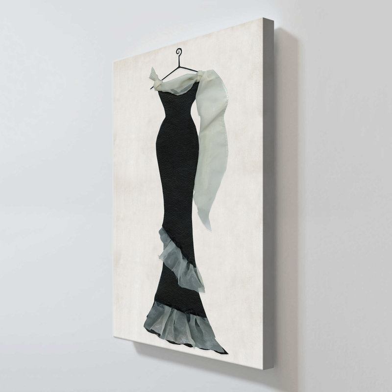 "Black Gown and Tulle II" par Tava Studios, reproduction sur toile, H 30 po x l 18 po x P 1 po