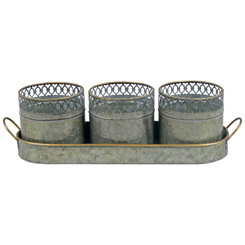 Lattice Metal Cachepot
