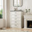 Hailiey Hailiey Farmhouse 2-Piece Office Set - White Writing Desk and 5-Drawer Chest-1544642106
