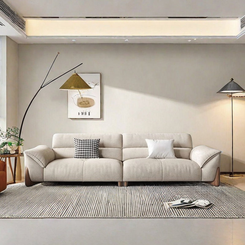 Canapé moderne en tissu, H 33,46 po x l 133,85 po x P 39,37 po, 5