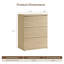 Armoire moderne à 3 tiroirs cannelée avec design escamotable-610416115