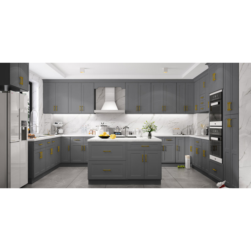 Armoire Homlux, H 34,5 po x l 18 po, Shaker Greystone
