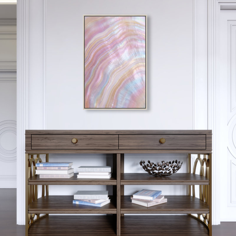 Blush Seashell Print by Oliver Gal, 16"H x 11"W, Silver Floater Frame
