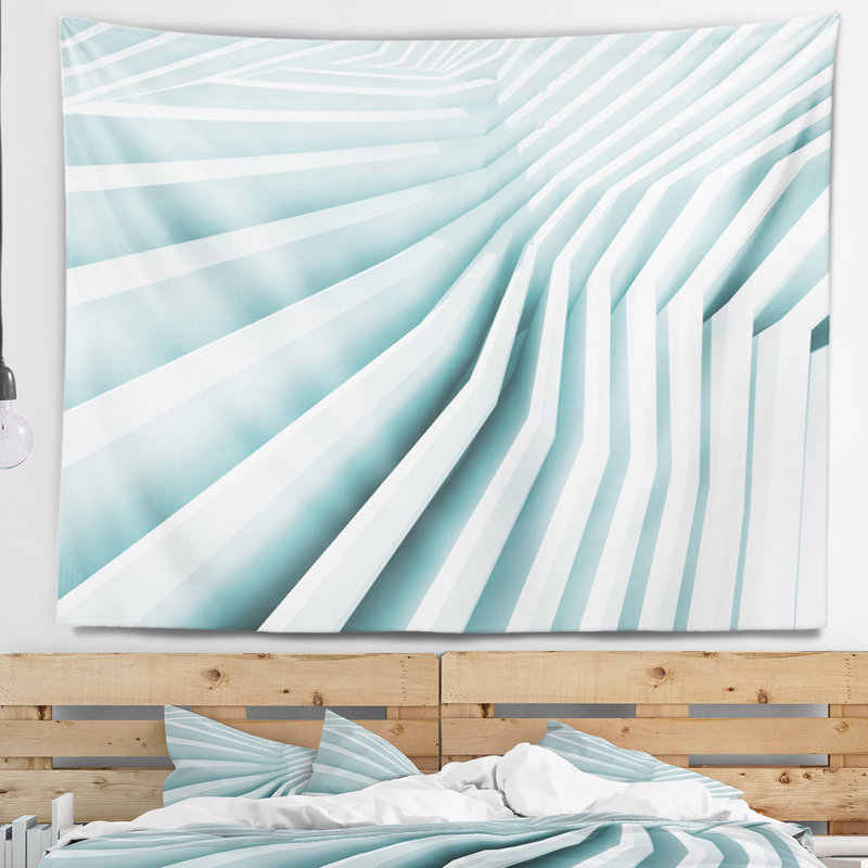 Tapisserie Vagues Fractal Architecture 3D, H 32 po x l 39 po