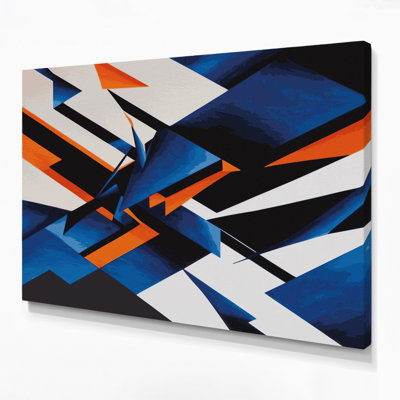 Geometric Abstraction 40 Grey Canvas Wall Art