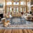 Washable Oriental Area Rug - Rugs for Living Room Soft Carpet for Bedroom Waterproof Floral Distressed Indoor Stain Resistant Non-Shedding Floor Carpets (Blue/Teal/Orange)-1989646363