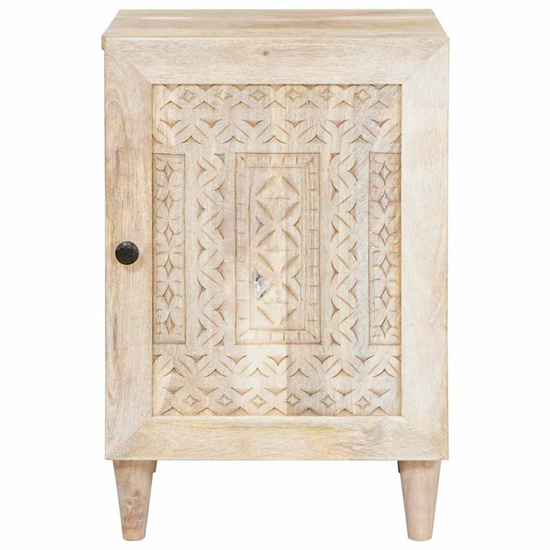 Solid Wood Bathroom Cabinet, White