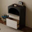 Armoire d'appoint moderne en bois manufacturé noir
