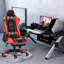 JL Comfurni JD-S0 Adjustable Armrest and Adjustable Headrest PC & Racing Game Chair-86593336