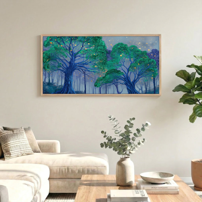 Tableau encadré sur toile « Forêt enchantée », 1 pièce, 122 x 61 cm, 48 x 24 pouces