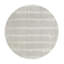 Tapis oriental rond blanc crème en laine naturelle non tissée 8 pi x 8 pi tissé à la main avec velours texturé