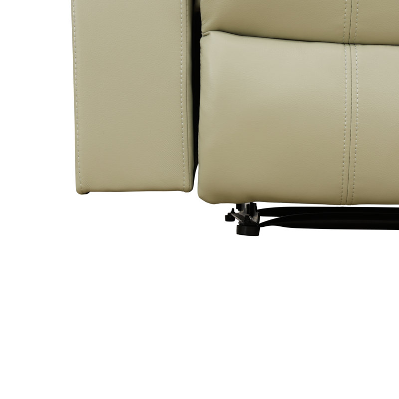 Causeuse en cuir Warmora Beige Vegan, Beige