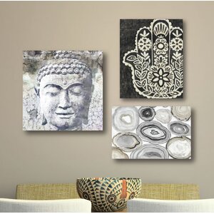 World Menagerie 'Zen' 3 Piece Print Set on Canvas & Reviews | Wayfair