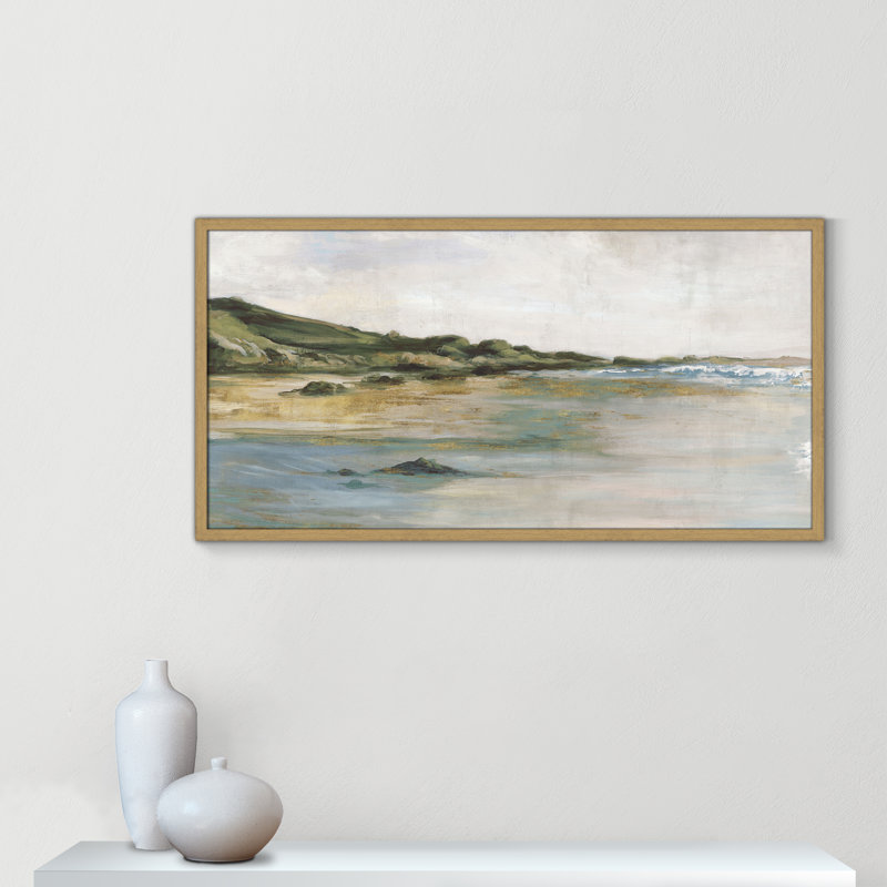 Impression «Tide’s Edge» par Casa Fine Arts, Reproduction encadrée sans passe-partout, Naturel, H 21 po x l 41 po x P 0,75 po