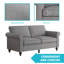  Ensemble de canapé rembourré 3 pièces - Canapé en microfibre moderne, conception peu encombrante pour les appartements et les petits salons-1462451744