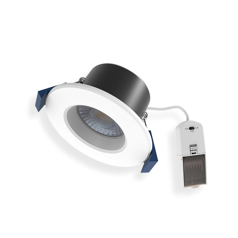 7W Fire Rated LED Downlight, Dimmable & CCT Changing 3000K-4000K-6000K, IP65 rated, Quick Connector