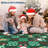 Christmas Living Room Area Rug, Cute Soft Santa Deer Snow Rugs for Nursery Bedroom Large Non Slip Foldable Lightweight Winter Holiday Carpet for Dining Room Playroom-731012956