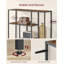 Aisma 103cm H x 100cm W Steel Etagere Bookcase