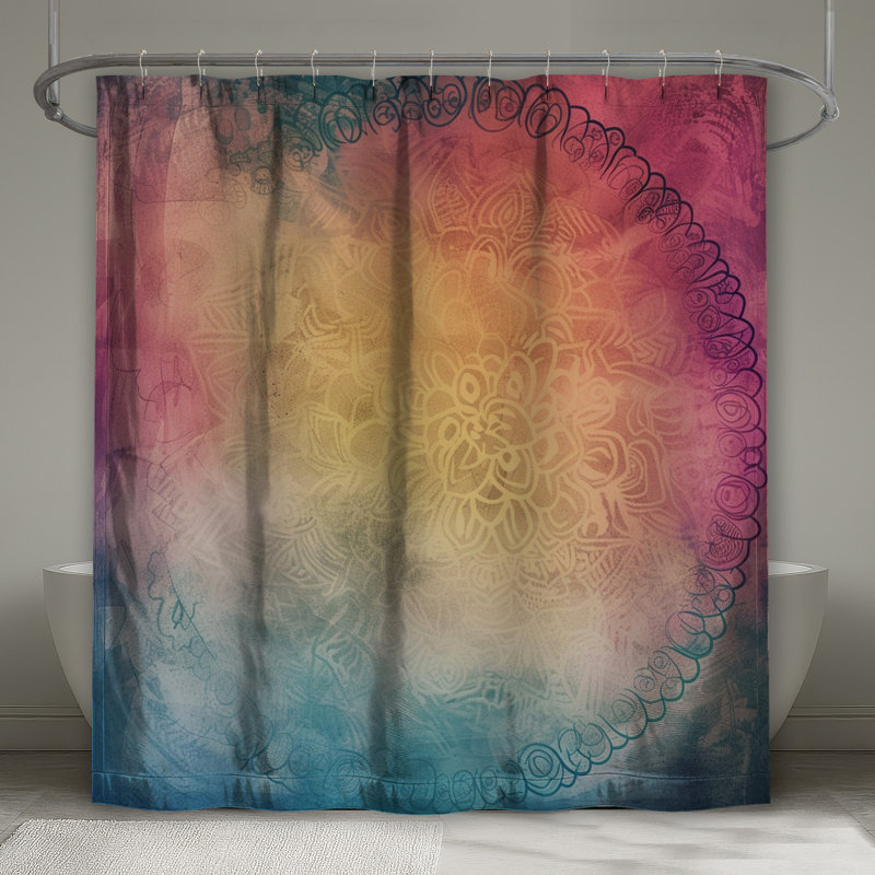 Rideau de douche Mandala - Bohème Boho, H 84 po x l 70 po, Mandala 2