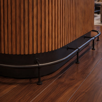 Prohibition Series 60" Bar Foot Rail - Black