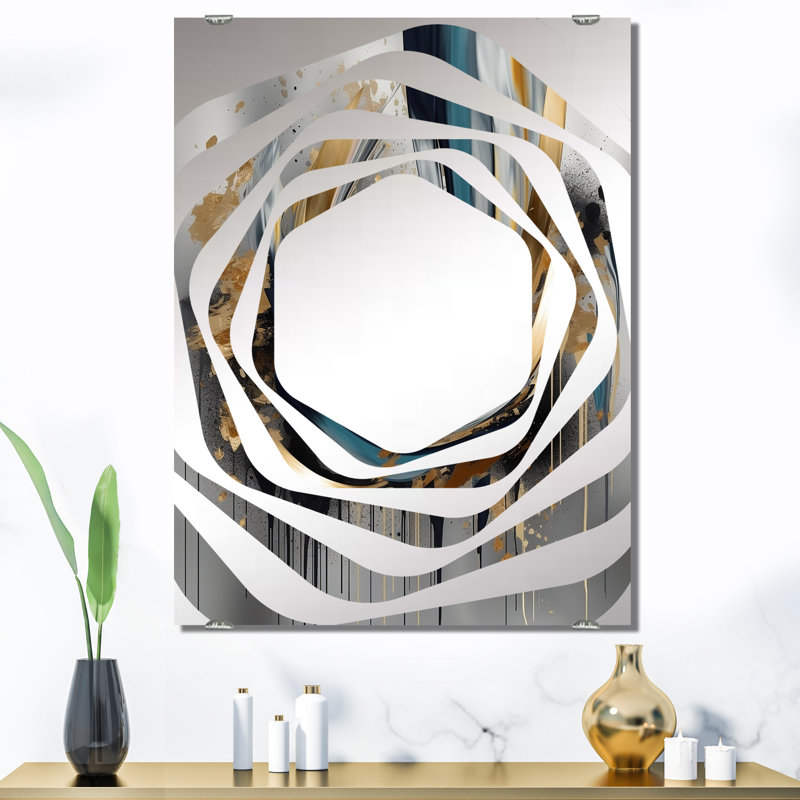 Azor - Miroir mural à formes abstraites MIR137745, 40 po x 30 po