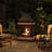 Sunjoy Sofie Outdoor Fireplace, Heirloom Patio Wood Burning Steel Fireplace with Chimney, Spark Screen, Fire Poker, and Removable Grate-55786167