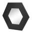Miroir hexagonal 18,5 po x 18,5 po avec cadre en bois massif, miroir et cadre de salle de bain, 18,5 po x 18,5 po-7645038