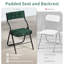 Ensemble de 4 chaises pliantes rembourrées - Chaises de salle à manger rembourrées portables pour les invités-1938009580