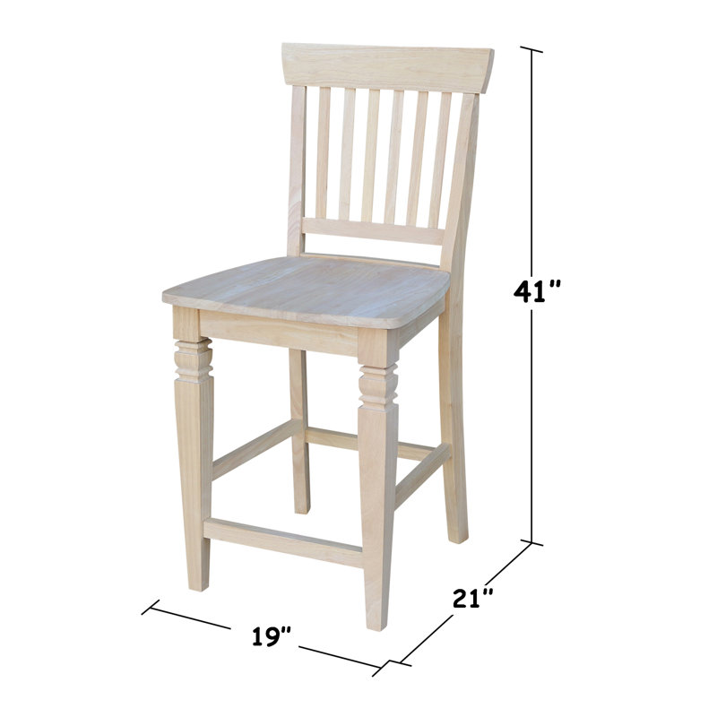Guzik Solid Wood Counter Stool