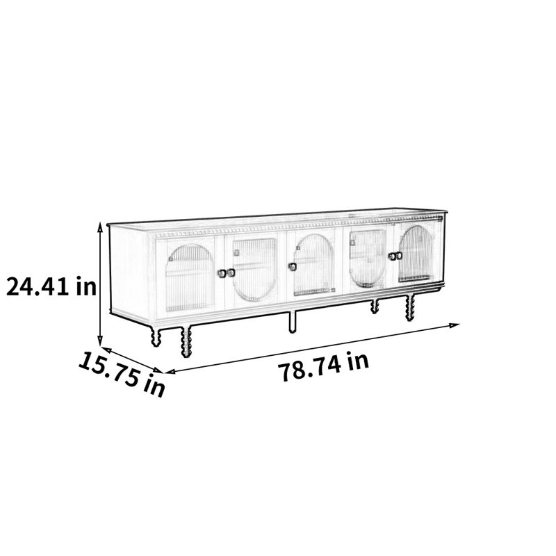 Meuble télé français, 78.74"
