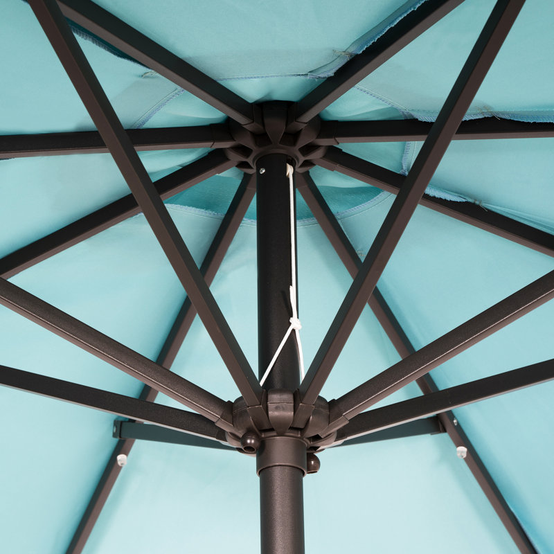 Parasol de marché éclairé 108 po x 108 po Pierrpoint, Turquoise