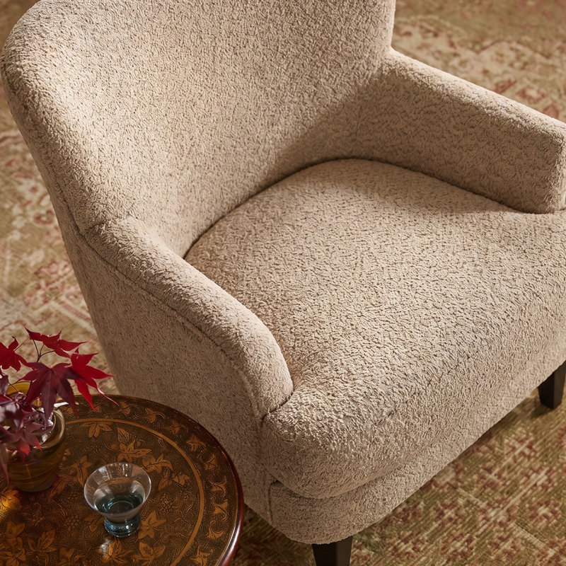 Kamiyla 33'' Wide Armchair and Ottoman, Camel, Yes