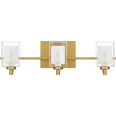 Roseville 3-Light Brushed Gold Bath Light