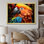 " Yellow Red Parrot Vibrant Plumage Geometric "