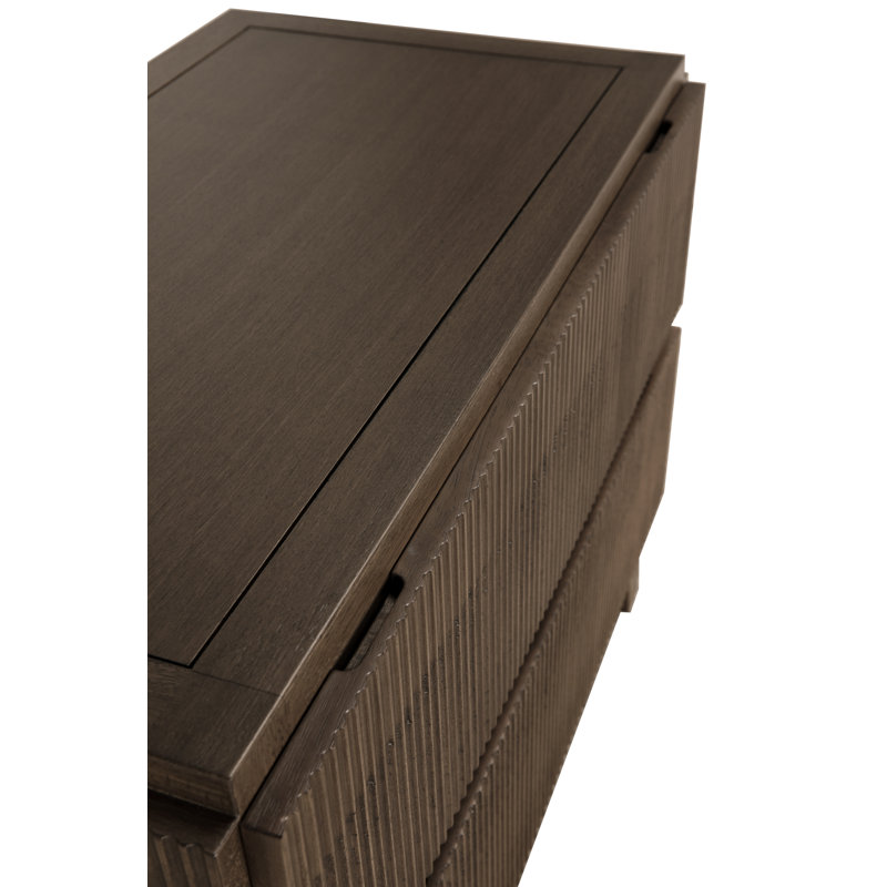 Plato 2 - Drawer Nightstand, Greige Walnut