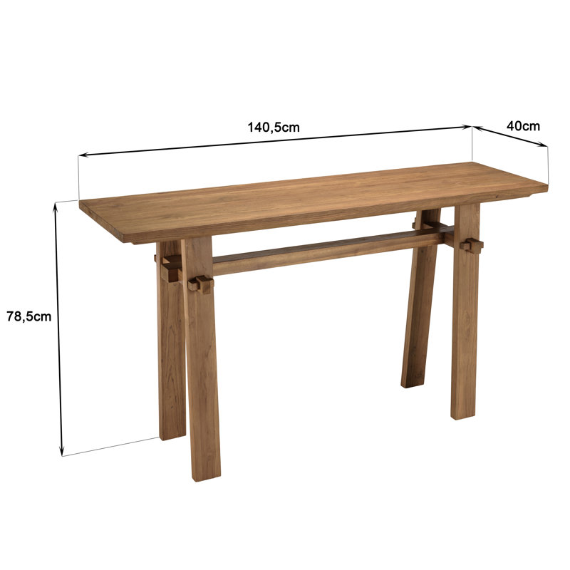 Chardae 140.5cm Solid Wood Console Table