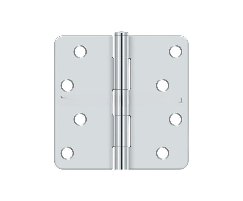 Charnière Deltana S44R426, 4 po x 4 po x 1/4 po, de style résidentiel en chrome poli, Chrome poli