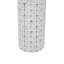 24" H x 5" W x 5" D White Iron Vase With Geometric Motif-1998751076