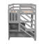 Lit mezzanine avec escalier de rangement et fenêtre-230414441