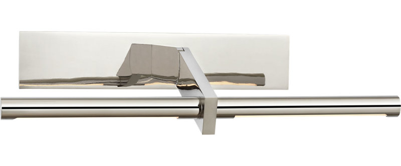 Axis Pivoting Library Light, Polished Nickel, 3" H x 18" W x 13.25" D